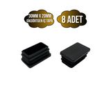 Dikdörtgen Demir Profil İç Tapa Geçme Plastik Ayak Geçme Koruma Plastiği(30Mm X 20Mm)(Siyah) Siyah 30Mm X 20Mm Siyah - 8 Adet