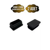 Dikdörtgen Demir Profil İç Tapa Geçme Plastik Ayak Geçme Koruma Plastiği(40Mm X 20Mm)(Siyah) Siyah 40Mm X 20Mm Siyah - 2 Adet