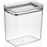 Dikdörtgen Erzak Saklama Kabı, Silikon Contalı, Şeffaf Plastik, 2100 Ml, 10,5 x 16 x 17 cm - 0 Siyah - Option-1