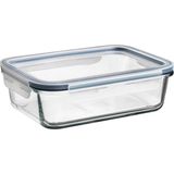 Dikdörtgen Kapaklı Saklama Kabı 1 Litre 21X15X7 cm Cam Ikea Plastik Sızdırmaz Kapaklı Şeffaf Saklama Kabı