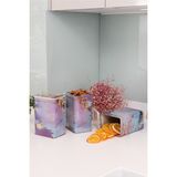 Dikdörtgen Kilitli Saklama Kabı 3'lü Set 75 x 100 x 150 Cm. Purple