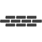 Dikdörtgen Mıknatıslar, 19X54MM, 10 Adet, Siyah, Yazı ve Pano Düzenleme Seti - Ahşap - Seçenek 1