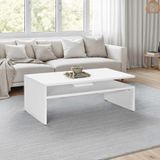 Dikdörtgen Orta Sehpa - Diamond Beyaz 110x42x65 cm