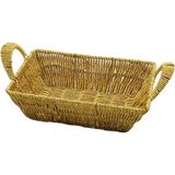 Dikdörtgen Plastik Hasır Ekmek - Çok Amaçlı Sepet Kulplu - Metal Iskelet TABAN:13.5X20- AĞIZ:19X26.5CM D:7.5cm