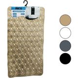 Dikdörtgen - Plastik Kabartma Çiçek Desen- Renkli 92PCS Vantuz Kaydırmaz Banyo- Küvet Paspas 36 x 67 cm (4887) - 1