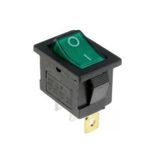 Dikdörtgen Rocker Anahtarı Araba Yeşil Işıklı Led 3 Pin 6a 250v/10a 125v