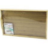 DİKDÖRTGEN=30X50CM Aç Kapa Ayaklı = 20CM Ahşap Bambu Sunum Tepsi (2) - 30 cm
