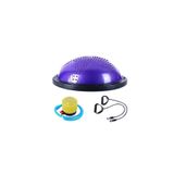 Dikenli Masaj Nokta Bosu Ball, Denge Yarım Pilates & Yoga Topu Mor MOR