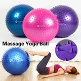 Dikenli Yoga Pilates Aeorobik Jimnastik Topu 65 Cm Pembe Pompa