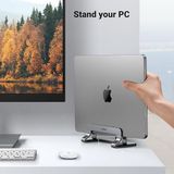 Dikey Bilgisayar Standı, Çift Yuvalı Ayarlanabilir Alüminyum Laptop Standı, MacBook Air/pro, Windows Dizüstü Bilgisayarlar, 13-17 Inç Laptoplar ile Uyumlu Masaüstü Tutucu – 20471