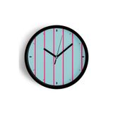 Dikey Çizgili Tasarım Modern Duvar Saati - 25cm - Önü Camlı Siyah Kasa - Sessiz Mekanizma, JH0630S25SKP