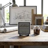 Dikey Kaligrafi Tasarımlı Bismillâhirrahmânirrahîm Parça 10x10 cm | Çalışma masası ve kitaplık için estetik süs, her köşede asil ve manevi bir duruş sergiler