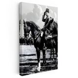 Dikey Kanvas Tablo Atatürk At Üstünde Selam Atatürk Tablosu Ev Ofis Duvar Dekoru