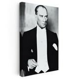 Dikey Kanvas Tablo Atatürk Frak Giyim Atatürk Tablosu Ev Ofis Duvar Dekoru