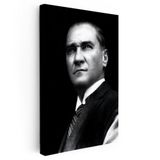 Dikey Kanvas Tablo Atatürk Keskin Bakışlar Atatürk Tablosu Ev Ofis Duvar Dekoru