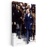 Dikey Kanvas Tablo Atatürk Resmi Heyet Atatürk Tablosu Ev Ofis Duvar Dekoru