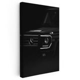 Dikey Kanvas Tablo Siyah Mercedes G Serisi Ön Far Ve Izgara Mercedes Tablosu Ev Ofis Duvar Dekoru