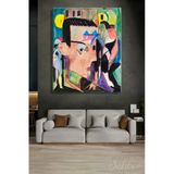 Dikey Kanvas Tablo Tekli Ev Kafe Ofis Ernst Ludwig Kirchner'in 1928 Tarihli Otoportre Eseri 2775