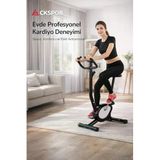 Dikey Kondisyon Bisikleti LCD Ekranlı Ayarlanabilir Dirençli Ev Tipi Kardiyo Bisikleti