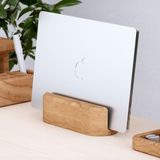 Dikey Laptop Standı | Kiraz Ağacından Masaüstü Standı | Woodsaka