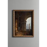 Dikilitaş - Vintage Desenli Çerçeve, Altın2, 15 x 21