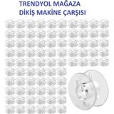 Dikiş Makine Singer Beko Zetina Bindallı Ev Tipi Aile Dikiş Makinası 50 Adet Şeffaf Plastik Masura - (DipCamo)Charcoal-White