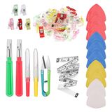 Dikiş Nakış Kumaş Kağıt Maşası Plastik Klips Mandal Çizgi Taşı Sökücü Set