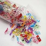 Dikiş Nakış Kumaş Kağıt Maşası Plastik Klips Tutucu Mandal 120 Ad