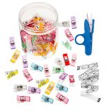 Dikiş Nakış Kumaş Kağıt Maşası Plastik Klips Tutucu Mandal 60 Adet