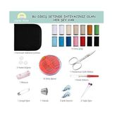Dikiş Seti - Taşınabilir Mini Acil Durum ve Seyehat Dikiş Kiti | Iplik, Iğne,, Mezura Dahil | Seyahat ve Ev Kullanımı Için | Kadın & Erkek Hediye Seti (Set-3) - -- - Option-1