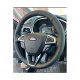Dikişli Deri Direksiyon Kılıfı Damarlı Noktalı İthal Deri Siyah Dikişli Ford Grubu