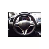 DİKİŞLİ DERİ DİREKSİYON KILIFI DAMARLI/NOKTALI DERİ KIRMIZI DİKİŞLİ HONDA CİVİC 2007-2012