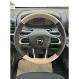 Dikişli Direksiyon Kılıfı Bej / Siyah Deri Bej Dikişli Opel Movano