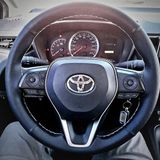 Dikişli Direksiyon Kılıfı Damarlı Siyah Deri Noktalı Deri Gri Dikişli Toyota Corolla Için