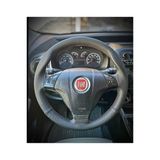 Dikişli Direksiyon Kılıfı İthal Noktalı Deri Kırmızı Dikişli Parçalı Model Fiat Linea İçin