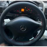 Dikişli Direksiyon Kılıfı Ithal Siyah Deri Kırmızı Dikişli Mercedes Sprinter 2013 Oncesi