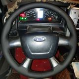 Dikişli Direksiyon Kılıfı İthal Siyah Deri Siyah Dikişli Ford Kamyon İçin
