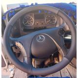 Dikişli Direksiyon Kılıfı K.gri / Siyah Deri Siyah Dikişli Mercedes (Fotoğraftaki Direksiyon) İçin