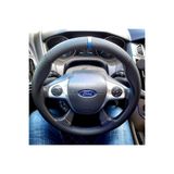 DİKİŞLİ DİREKSİYON KILIFI KARBON NOKTA MAVİ YÜZÜK MAVİ DİKİŞLİ FORD FOCUS 2014 SONRASI HASBAY1201262377