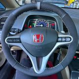 Dikişli Direksiyon Kılıfı Karbon Nubuk Deri Gri Yüzük Gri Dikişli Honda Civic 2007 Kasa