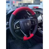 Dikişli Direksiyon Kılıfı Kırmızı / Siyah Deri Kırmızı Dikişli Honda Civic 2017-2025 Arası İçin
