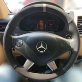 Dikişli Direksiyon Kılıfı Noktalı Deri Nubuk Deri Gri Yüzük / Dikişli Mercedes Sprinter 2014 Sonrası