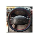 DİKİŞLİ DİREKSİYON KILIFI NOKTALI/SİYAH DERİ KIRMIZI DİKİŞLİ FORD TRANSİT 2004-06 NODDDKDFOTR541001