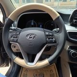 Dikişli Direksiyon Kılıfı Siyah Deri Bej Deri Siyah Dikişli Hyundai Tucson İçin