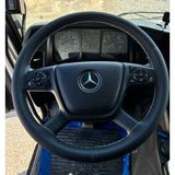 Dikişli Direksiyon Kılıfı Siyah Deri Gri Dikişli Mercedes Actros İçin