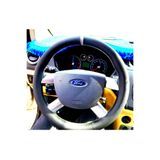 DİKİŞLİ DİREKSİYON KILIFI SİYAH DERİ GRİ YÜZÜK GRİ DİKİŞLİ FORD CONNECT İÇİN DDGYGD1FCN05001