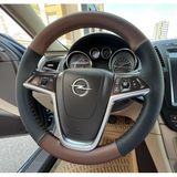 Dikişli Direksiyon Kılıfı Siyah Deri Kahve Deri Kahve Dikişli Opel İnsignia İçin