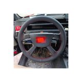 DİKİŞLİ DİREKSİYON KILIFI SİYAH DERİ KIRMIZI DİKİŞLİ FIAT TİPO İÇİN DDKDFTİCO38