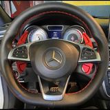 Dikişli Direksiyon Kılıfı Siyah Deri Kırmızı Dikişli Mercedes C