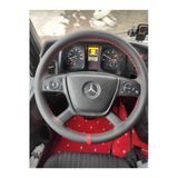Dikişli Direksiyon Kılıfı Siyah Deri Kırmızı Yüzük Kırmızı Dikişli Mercedes Tır Kamyon İçin